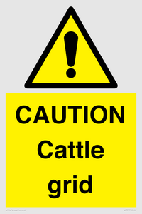 CAUTION Cattle grid